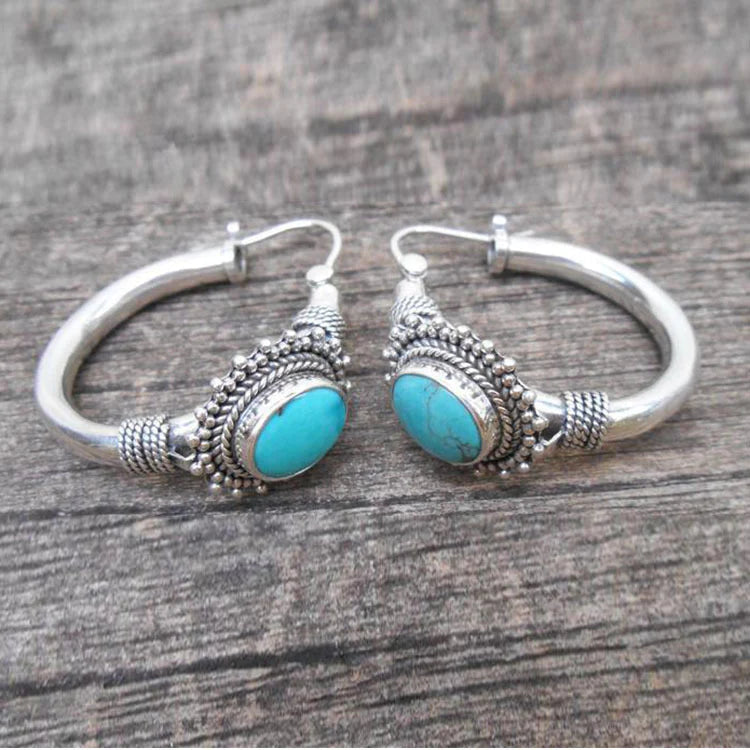 Boucles d'oreilles Turquoise™ | Élégance en argent sterling