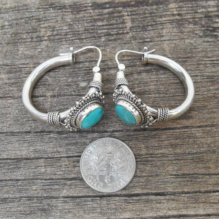 Boucles d'oreilles Turquoise™ | Élégance en argent sterling