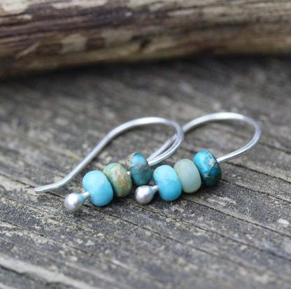 Boucles d'oreilles Rétro™ | Élégance turquoise, design intemporel