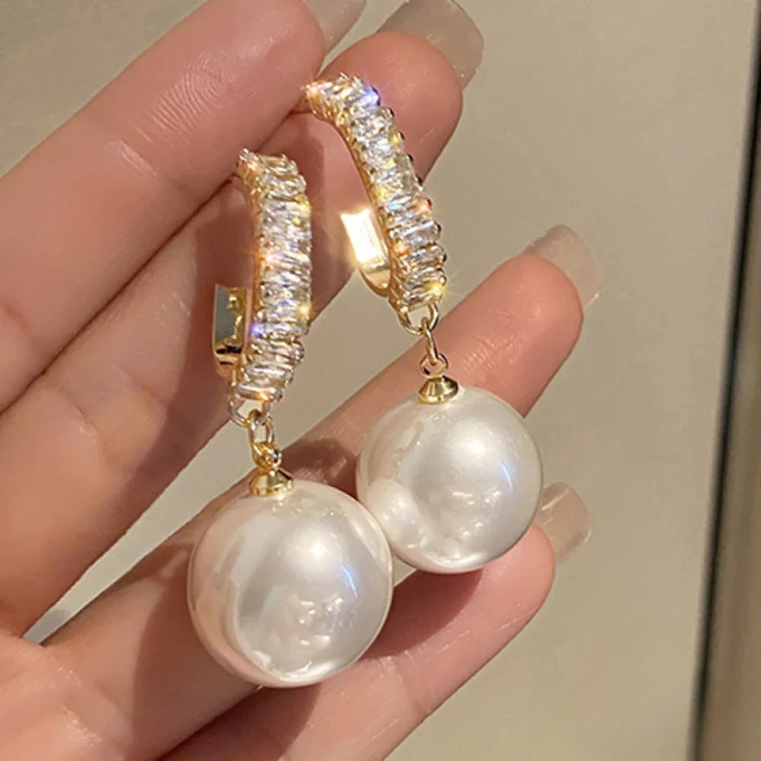 Boucles d'oreilles Chic™ | Perles et zirconium raffinés