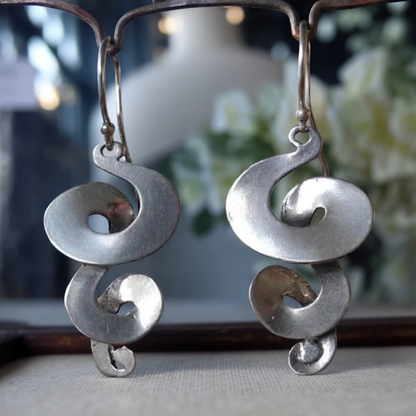 Boucles Spirales™ | Boucles d'oreilles argent vintage