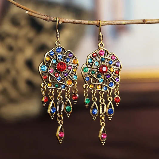 Mandala™ | Boucles d'oreilles vintage colorées