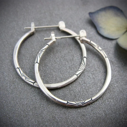 Éclat Créole™ | Boucles d'oreilles argent classique