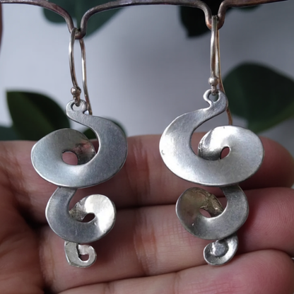 Boucles Spirales™ | Boucles d'oreilles argent vintage