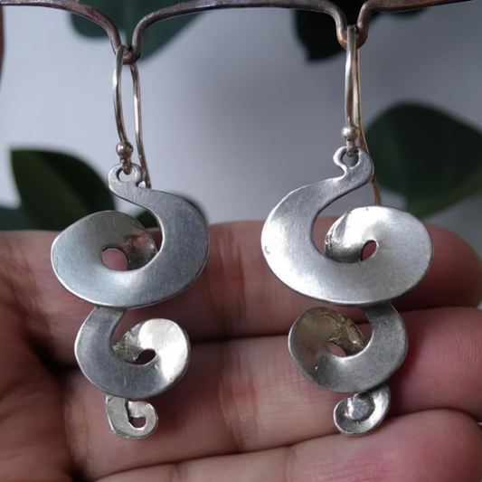 Boucles Spirales™ | Boucles d'oreilles argent vintage