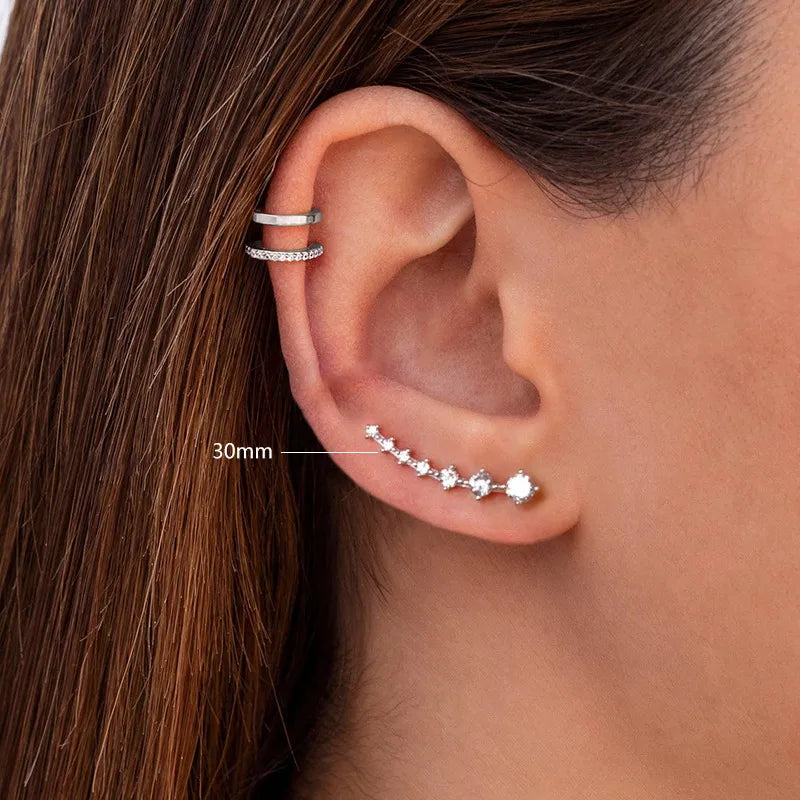 Éclat S925™ | Boucles d'oreilles en argent raffinées