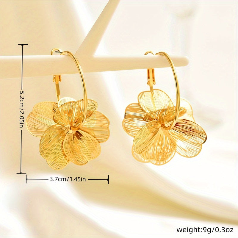 Boucles d'oreilles Exagérées™ | Or creux, élégance raffinée