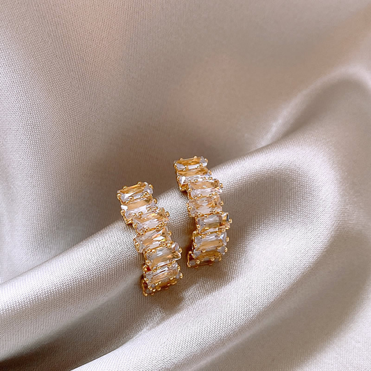 Boucles d'oreilles Éclat™ | Or élégant et zircon