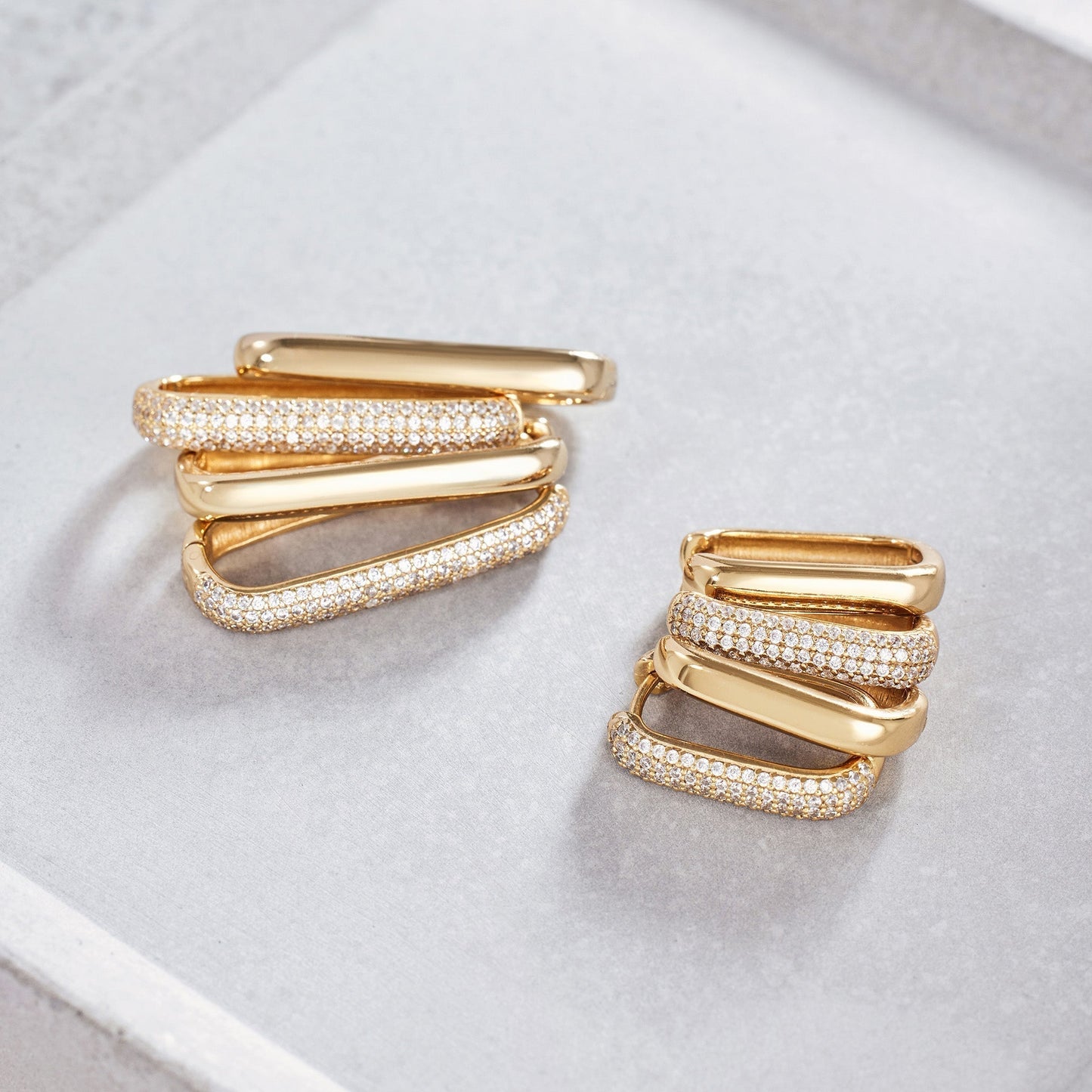 Boucles d'oreilles cercle Icon Pavé | Or