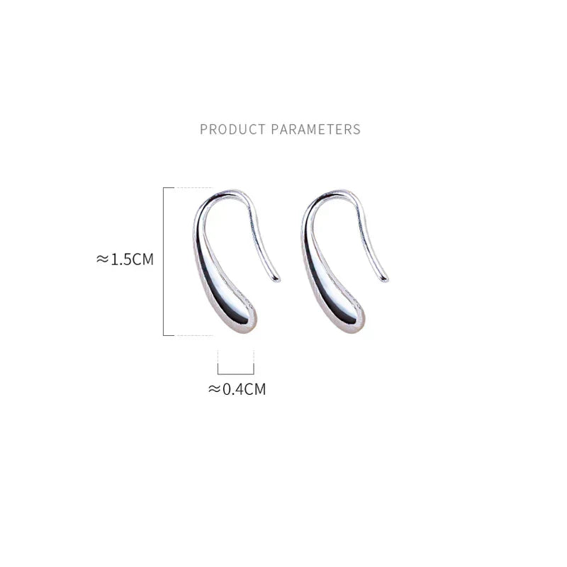 Goutte d'Eau™ | Boucles d'oreilles en argent élégant