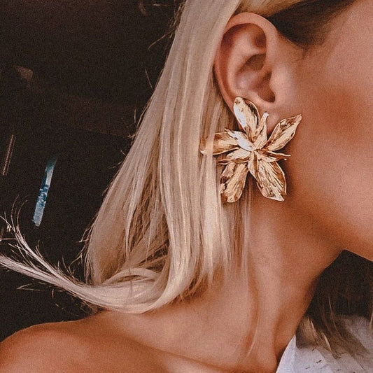 Boucles d’Oreilles Fleur Chanceuse en Or