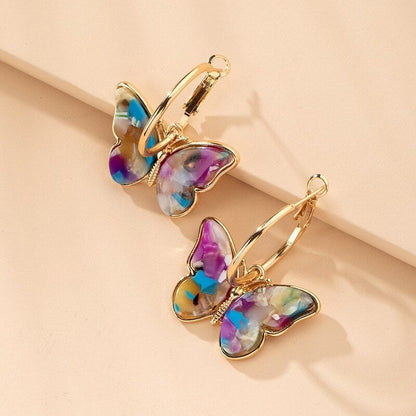 Papillon™ | Boucles d'oreilles créoles en or