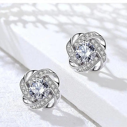 Boucles d'oreilles™ | Cristal floral doré, élégance raffinée