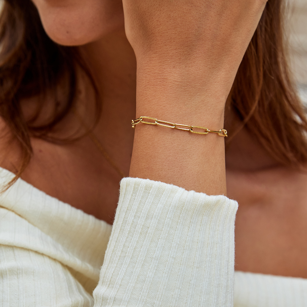 Clip – Bracelet manchette doré