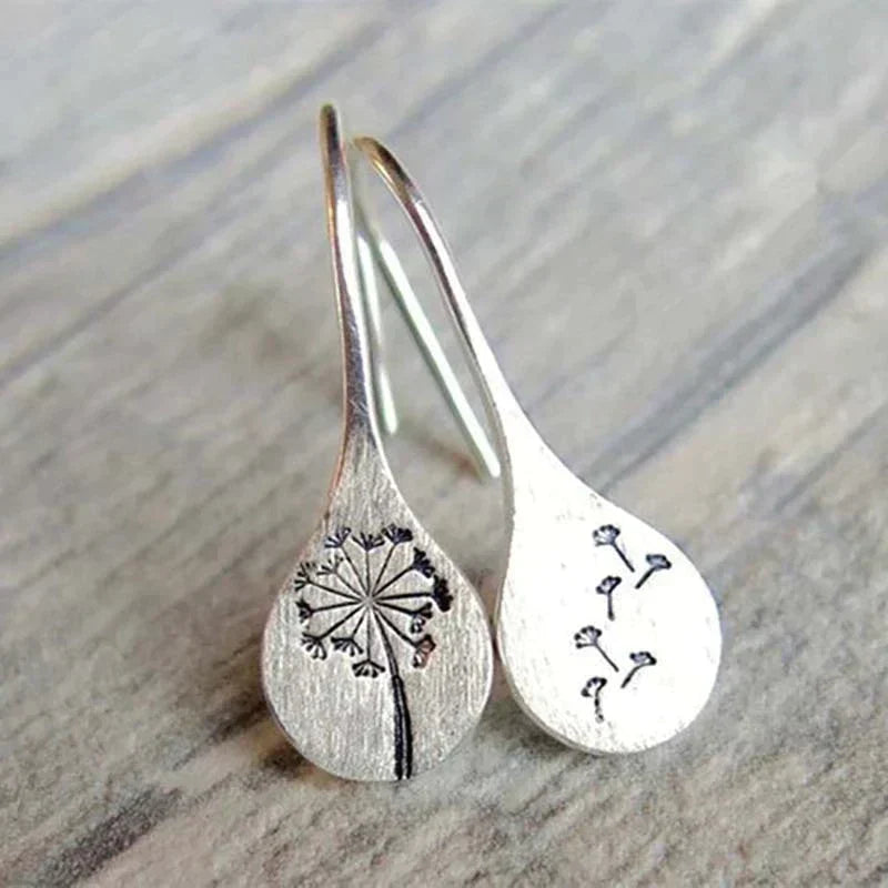 Boucles d’Oreilles Raffinées Vintage Motif Fleur en Argent Sterling 925