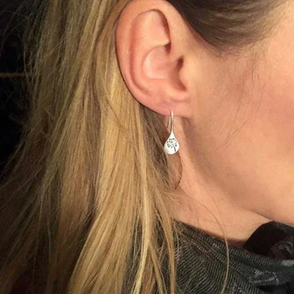 Boucles d’Oreilles Raffinées Vintage Motif Fleur en Argent Sterling 925