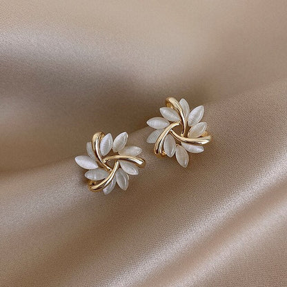 Sonja™ | Boucles d’oreilles de luxe avec opale blanche