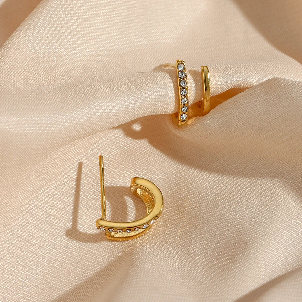 VICTORIA™ | Boucles d’Oreilles Double Rangée