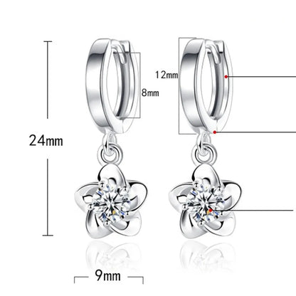 Boucles d'oreilles™ | Argent sterling, zircons raffinés