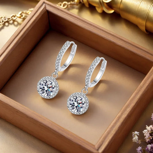 Boucles d'oreilles™ | Moissanite en argent sterling