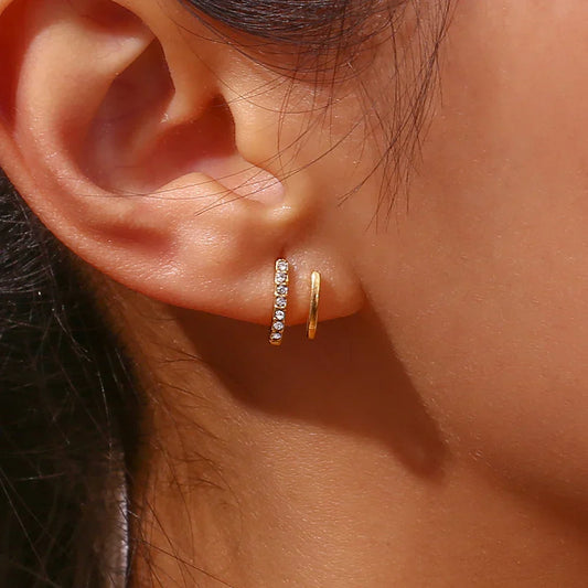 VICTORIA™ | Boucles d’Oreilles Double Rangée