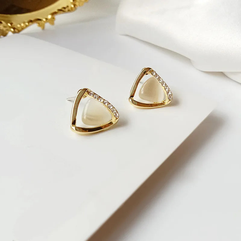 Opalescence™ | Boucles d'oreilles en opale et cristal