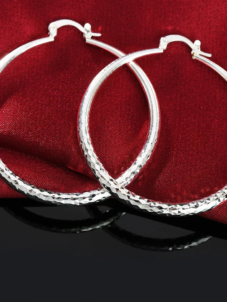Belmont™ | Boucles d'oreilles créoles en argent