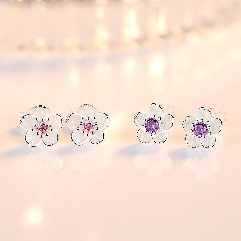 Fleur Éclat™ | Boucles d'oreilles zirconium raffinées