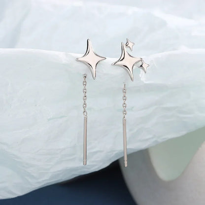 Étoiles en Argent™ | Boucles d'oreilles chaîne raffinées