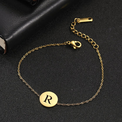 Amara™ | Bracelet initiales en acier inoxydable
