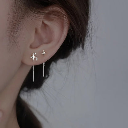 Étoiles en Argent™ | Boucles d'oreilles chaîne raffinées
