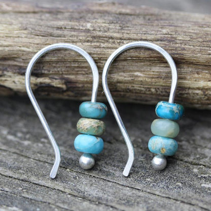 Boucles d'oreilles Rétro™ | Élégance turquoise, design intemporel