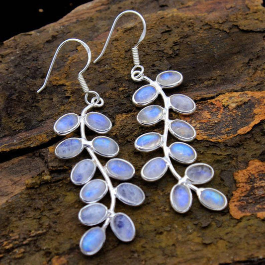 Lune Éclatante™ | Boucles d'oreilles en pierre de lune raffinées