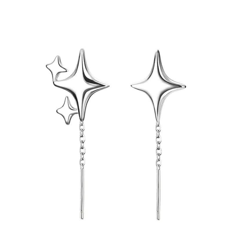 Étoiles en Argent™ | Boucles d'oreilles chaîne raffinées