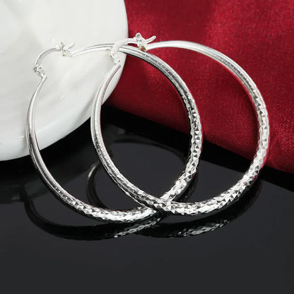 Belmont™ | Boucles d'oreilles créoles en argent
