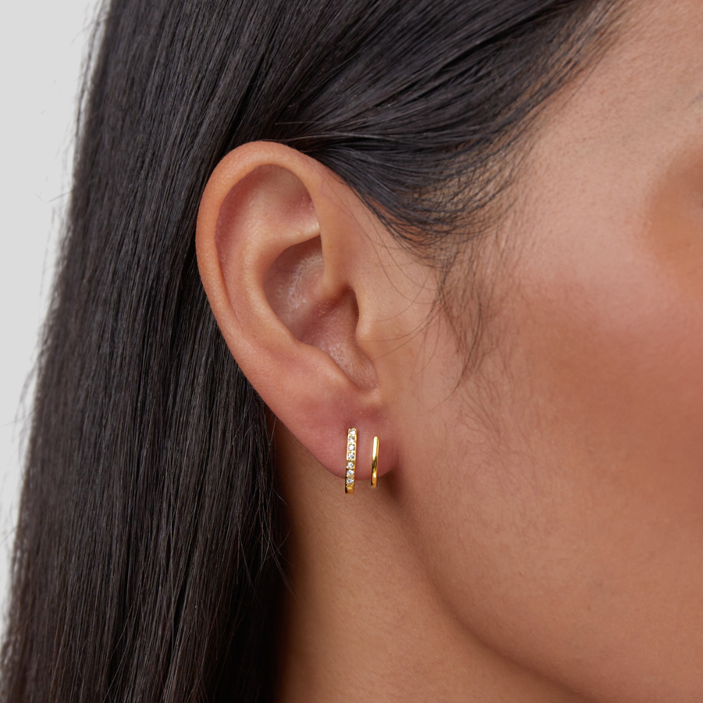 Klau – Boucles d’oreilles en cristal doré