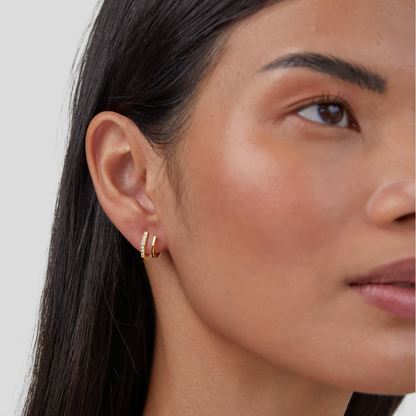 Klau – Boucles d’oreilles en cristal doré