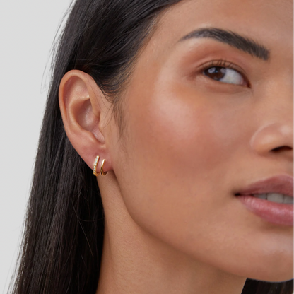 Klau – Boucles d’oreilles en cristal doré