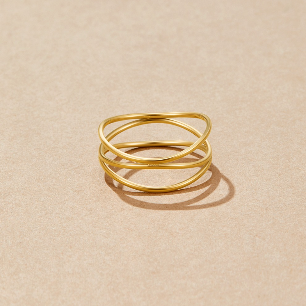 Infinity Loop – Bague dorée