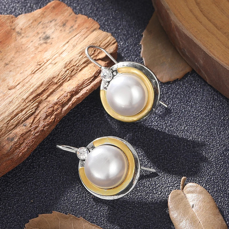Alba™ | Boucles d’oreilles en acier avec perle