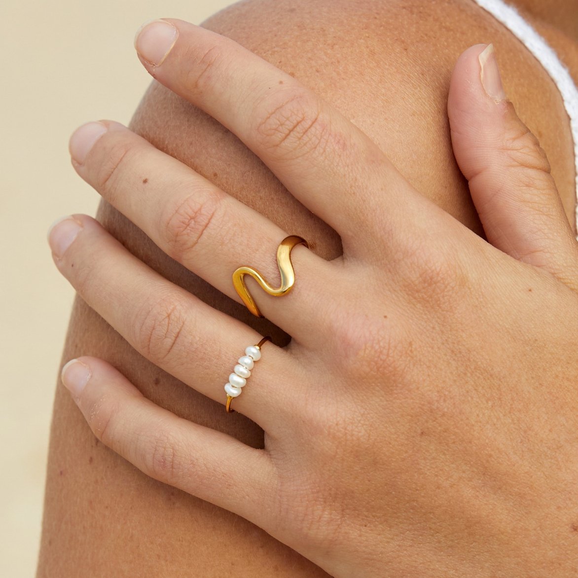 Grace - Bague en perles d’eau douce