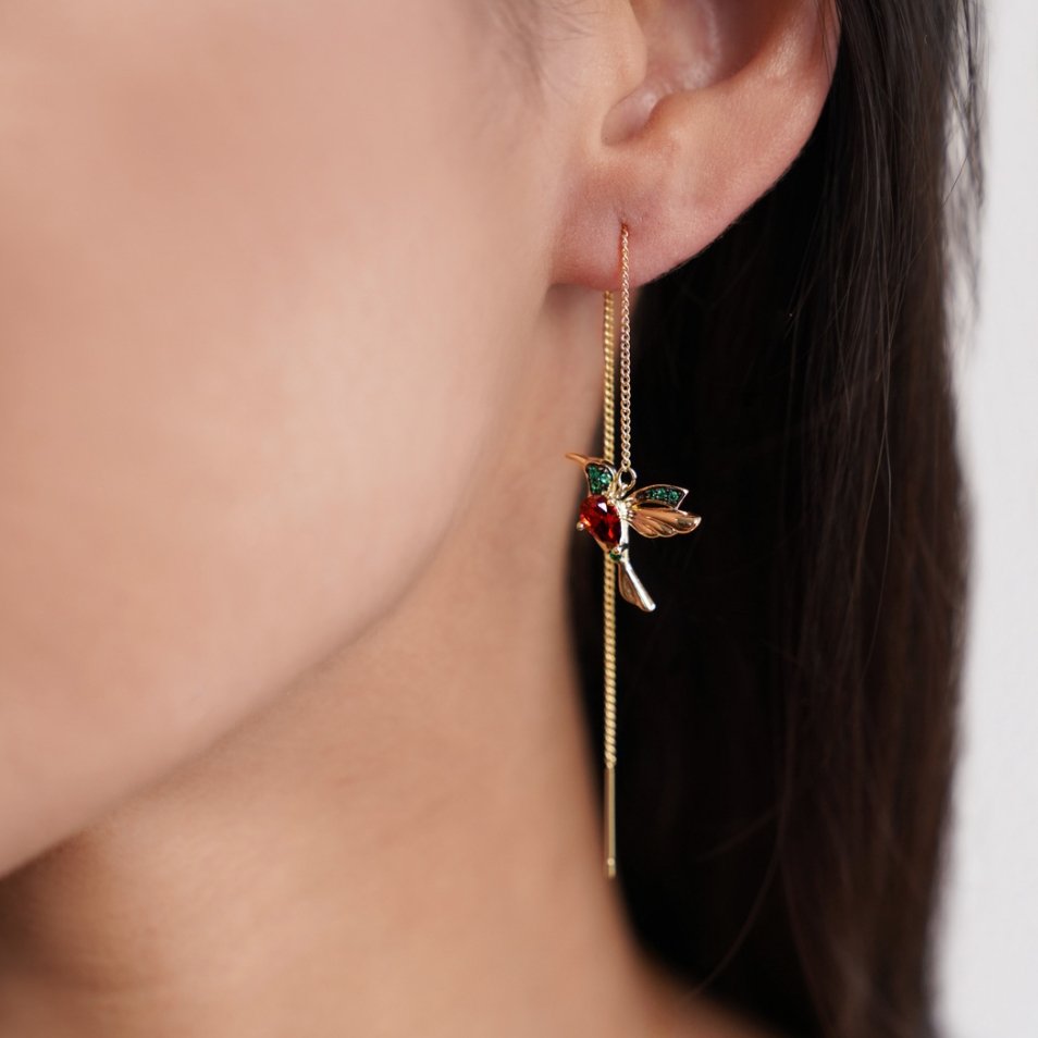 Boucles d’oreilles colibri élégantes