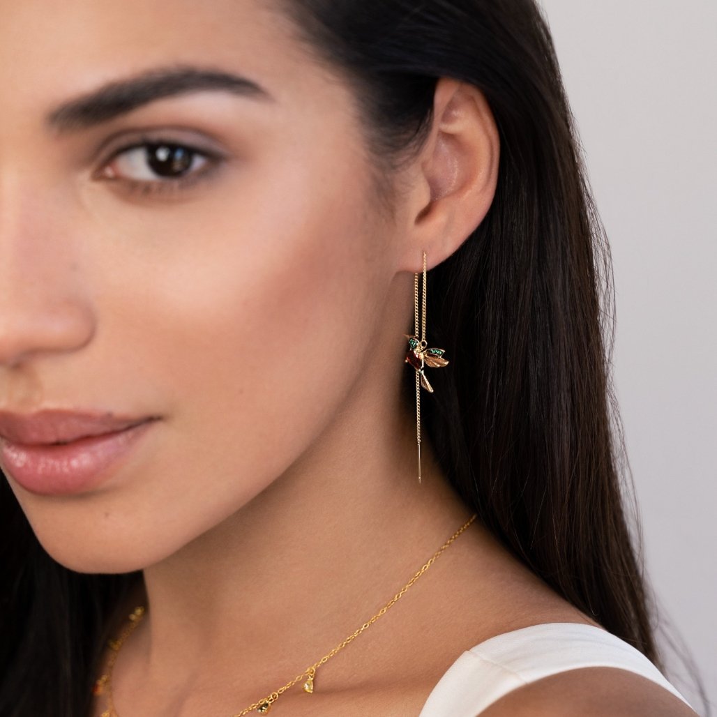 Boucles d’oreilles colibri élégantes