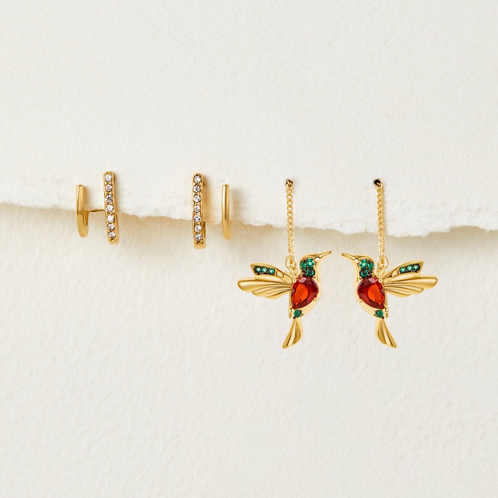 Boucles d’oreilles colibri élégantes