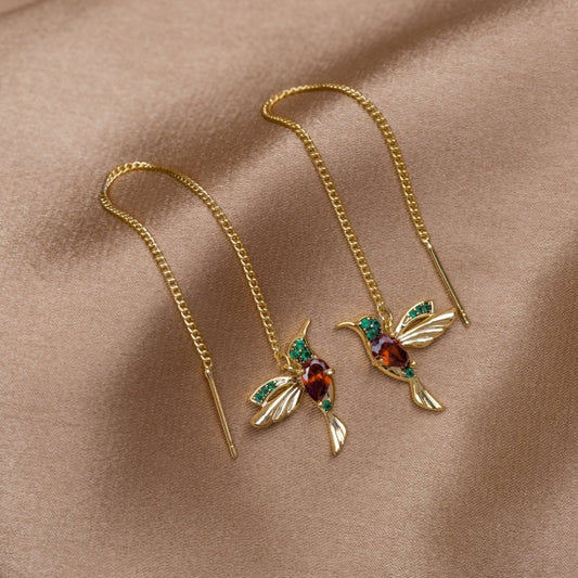 Boucles d’oreilles colibri élégantes