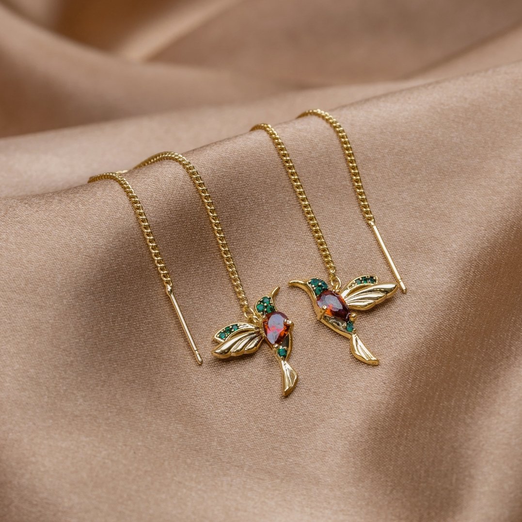 Boucles d’oreilles colibri élégantes