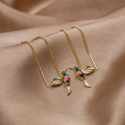 Boucles d’oreilles colibri élégantes
