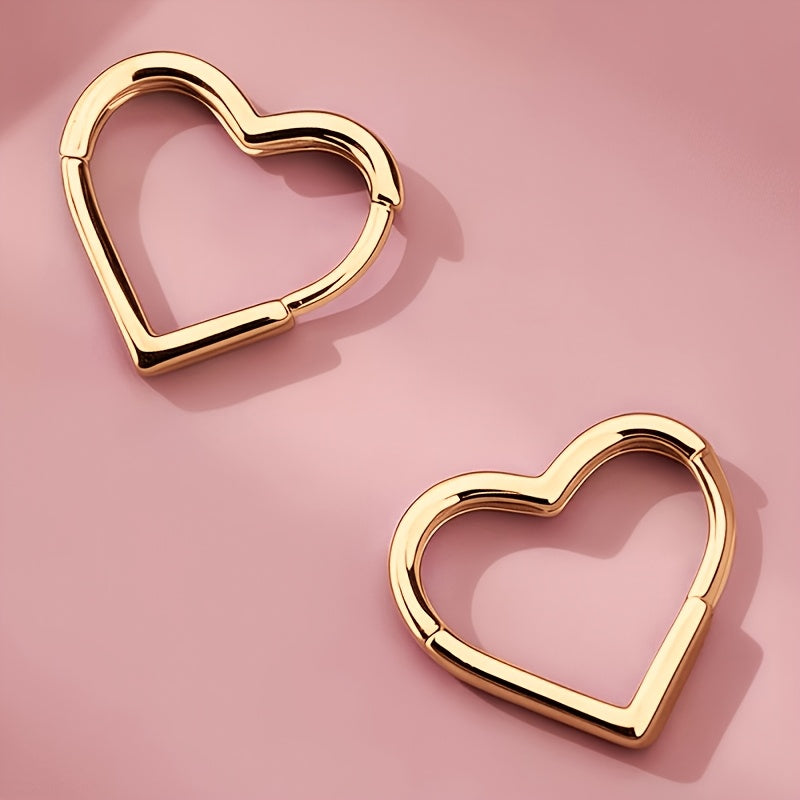 Cœur d'Or™ | Boucles d'oreilles en acier doré