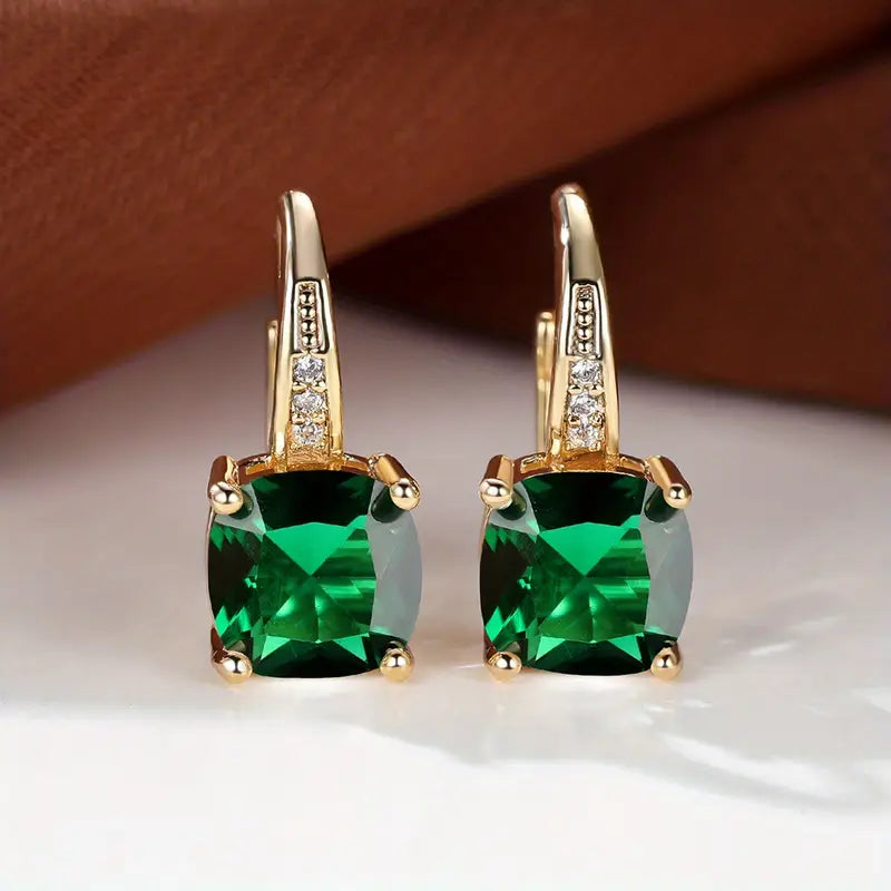 Boucles d'oreilles cercle Mystic Stone | Or