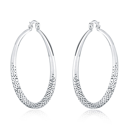 Belmont™ | Boucles d'oreilles créoles en argent